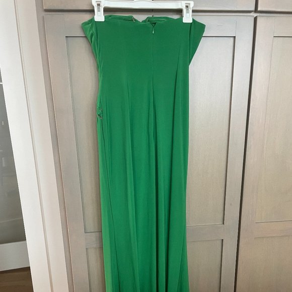 Green Strapless Formal Dress - Picture 3 of 7